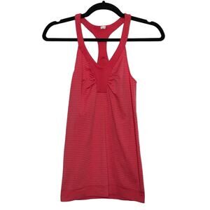 Under Armour Womens XSmall XS Perfectly Seamless V Tank Pink Stripe Racerback